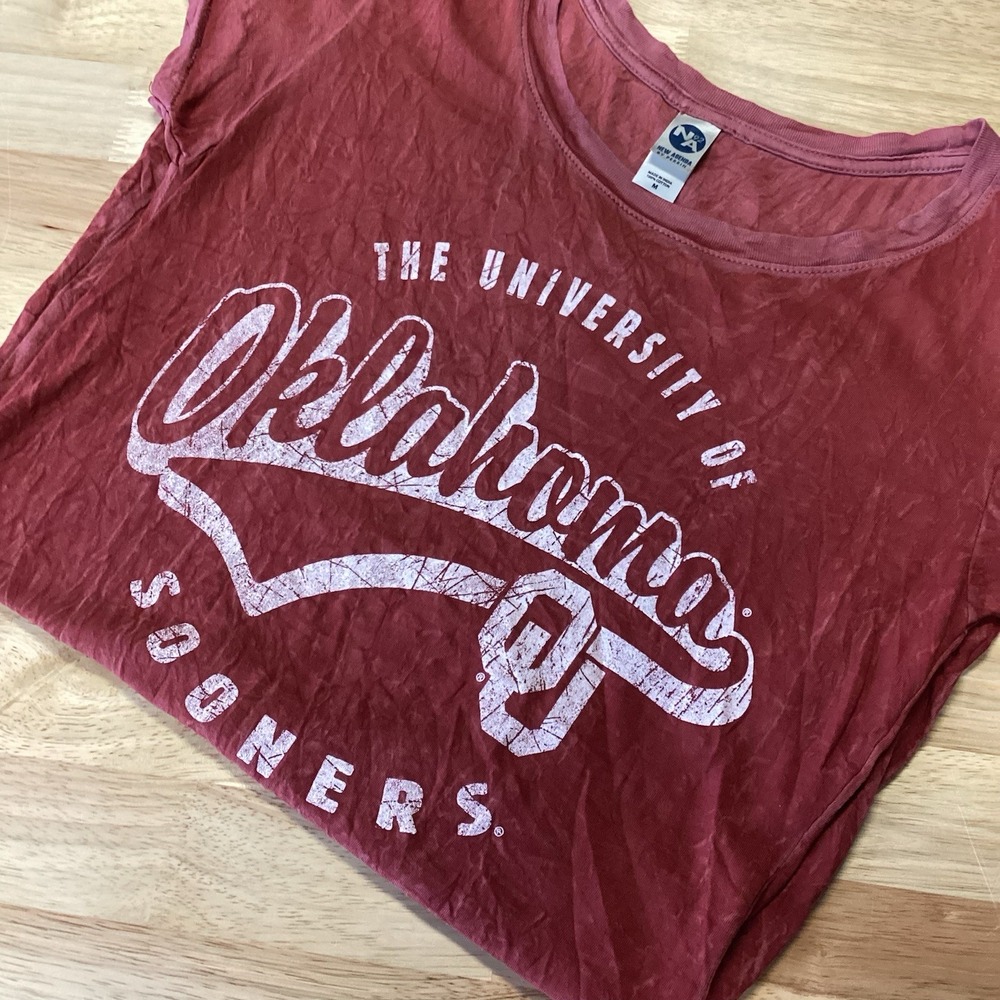 Ladies New Agenda Oklahoma Sooners Short Sleeved Tee Medium NWOT